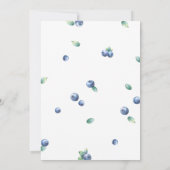 Invitation Blueberry Anniversaire Fête Berry Sweet Aquarelle (Dos)