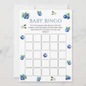 Invitation Blueberry Baby Shower Bingo Game Card (Devant)