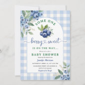 Invitation Blueberry Baby shower Boy Berry Sweet (Devant)