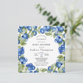 Invitation Blueberry | Baby shower doux (Debout devant)