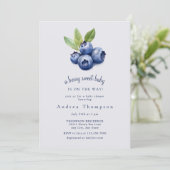 Invitation Blueberry | Baby shower doux (Debout devant)