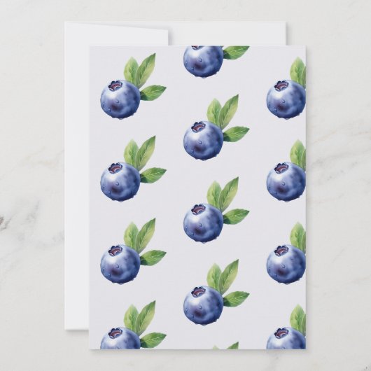 Invitation Blueberry | Baby shower doux (Dos)