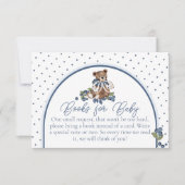 Invitation Blueberry Bear Baby Boy Shower Book Request (Devant)