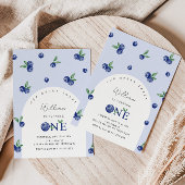 Invitation Blueberry Berry doux garçon premier anniversaire