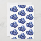 Invitation Blueberry Berry Première fille 1er anniversaire (Dos)