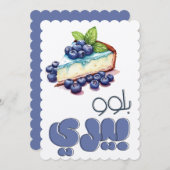 Invitation Blueberry Cheesecake Pun1 Application de la demand (Devant / Derrière)