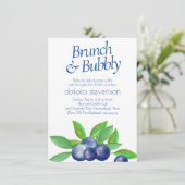 Invitation Blueberry Chic | Bleu classique Bleu Bleu Brunch (Debout devant)