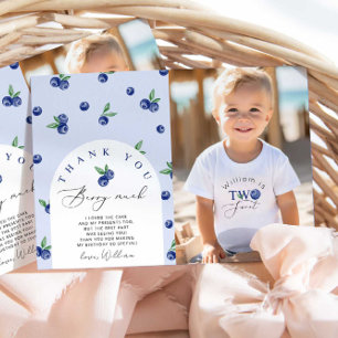 Invitation Blueberry Deux jolies photos d'anniversaire