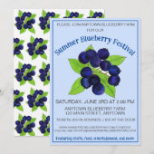 Invitation Blueberry Festival Maine Wild Blueberries Fair (Devant / Derrière)