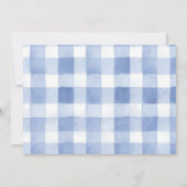 Invitation Blueberry Gingham Birthday Party Thank You Card (Dos)