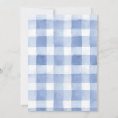 Invitation Blueberry Gingham Time Capsule Note Message (Dos)