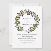 Invitation Blueberry | mariage botanique moderne (Devant)
