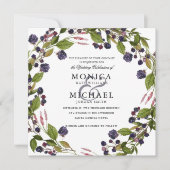 Invitation Blueberry | mariage botanique rustique (Devant)