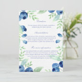 Invitation Blueberry Midsummer Rustic Berry Mariage (Debout devant)