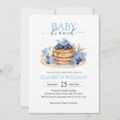 Invitation Blueberry Pancake Baby Brunch Baby shower (Devant)