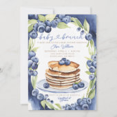 Invitation Blueberry Pancakes Baby Brunch Baby shower (Devant)