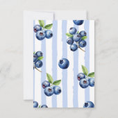 Invitation Blueberry Premier Anniversaire Cake Knife Poem (Dos)