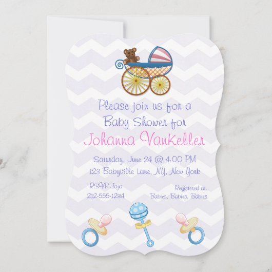 Invitation Blueberry Smear Baby Stuff (Dos)