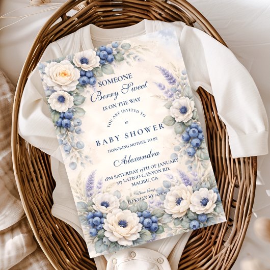 Invitation Blueberry Story Garden Baby Shower