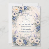 Invitation Blueberry Story Garden Baby Shower (Devant)