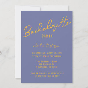 Invitation Blueberry Sunshine Typographie Bachelorette Party