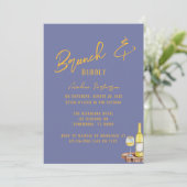 Invitation Blueberry Sunshine Typographie Brunch & Bubbly (Debout devant)