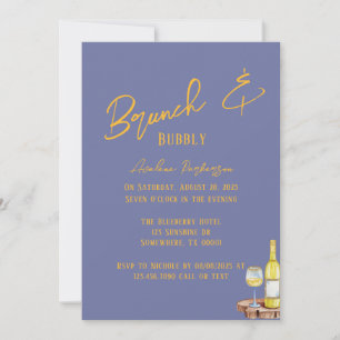 Invitation Blueberry Sunshine Typographie Brunch & Bubbly
