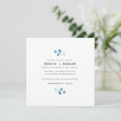 Invitation Blueberry Trio Aquarelle Mariage Inviter (Debout devant)
