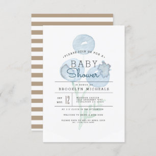 Invitation Blueberry Trio   Baby shower d'aquarelle Berry