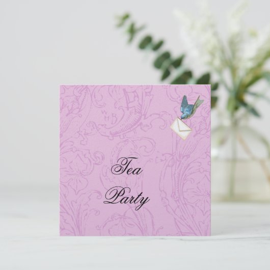 Invitation Bluebird & Damask (Debout devant)