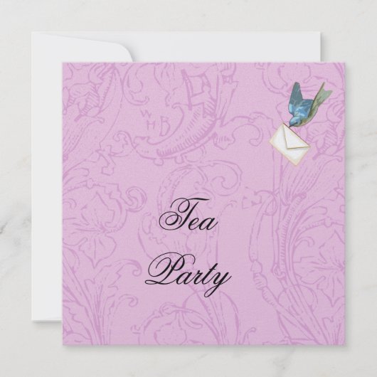 Invitation Bluebird & Damask (Devant)