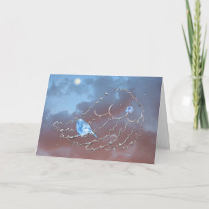 Invitation Bluebird Watching the Moon Invite