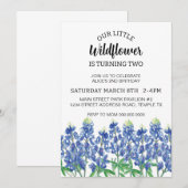 Invitation Bluebonnet Birthday Texas Flower téléchargement (Devant / Derrière)