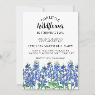 Invitation Bluebonnet Birthday Texas Flower téléchargement