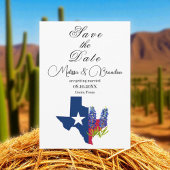 Invitation Bluebonnets Blue Floral Texas Rustic Mariage