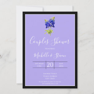 Invitation Bluebonnets du Texas sur la lavande, le printemps,