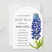 Invitation Bluebonnets Floral Aquarelle Boho Fête des mariées (Devant)