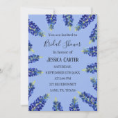 Invitation Bluebonnets Floral Aquarelle Boho Fête des mariées (Devant)