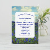 Invitation Bluebonnets Texas Blue Floral Mariage élégant (Debout devant)