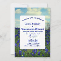 Bluebonnets Texas Blue Floral Mariage élégant