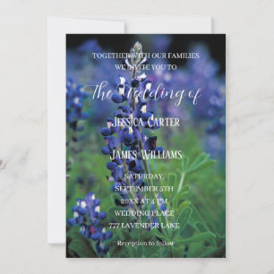 Invitation Bluebonnets Texas Flowers Fleur sauvage Mariage