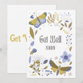 Invitation Blues Bon rétablissement (Devant / Derrière)