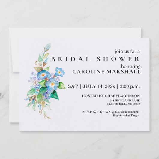 Invitation Blues célestes (Devant)