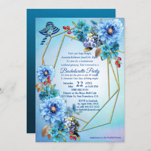Invitation Blues de Cornflower en Aquarelle Bachelorette