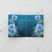 Invitation Blues de Cornflower en Aquarelle Douche Couple (Intérieur)