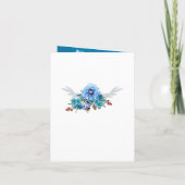 Invitation Blues de Cornflower en Aquarelle Douche Couple (Dos)