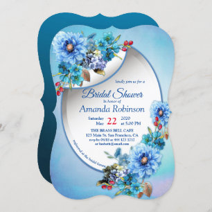 Invitation Blues de Cornflower en Fête des mariées aquarelle