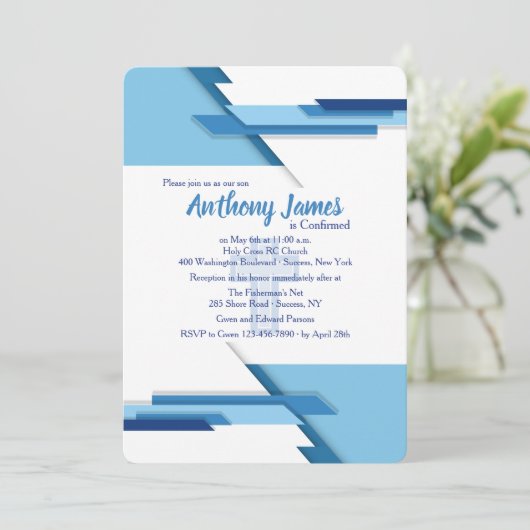 Invitation Blues Droite (Debout devant)