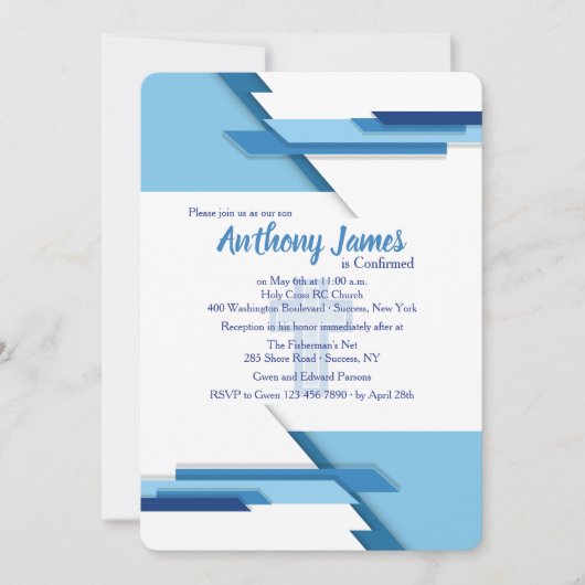 Invitation Blues Droite (Devant)