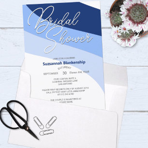 Invitation Blues Marine Carolina Robins Oeuf Flux horizontaux